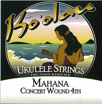 MAHANA CONCERT WOUND 4TH концертный комплект струн для укулеле нейлон 4 струны только струны с обмоткой [KO OLAU STRINGS] (ясно Low-G)