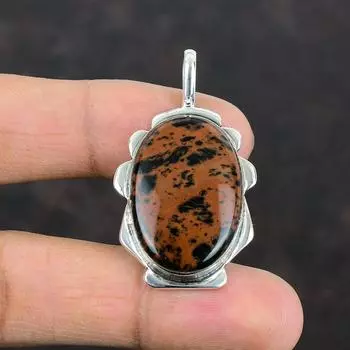 Mahogany Obsidian Pendant Handmade Pendant Designer Jewelry 925 Sterling Silver Pendant Gemstone Pendant For Gifts Mahogany Obsidian Jewelry