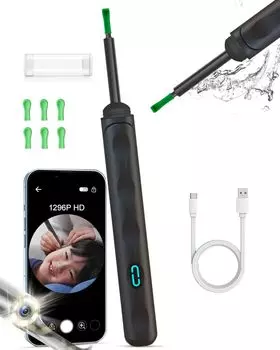 Mahousky Ear Cleaning Ear Ear 5 Glowing Ear Ear Ear Wax WIFI Совместимо с iPhone Японская инструкция по эксплуатации В комплекте Камера, Чистка, Чистка,