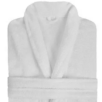 Махровый халат женский осенне-зимний роскошный парный халат ночная рубашка с длинными рукавами для женщин M белый