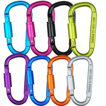 MAIDEZHI с гайкой, крючок для ключей для рюкзака, походный лагерь, уличное альпинистское оборудование, крючок типа D, карабин, алюминиевый пружинный крючок 1 PCS