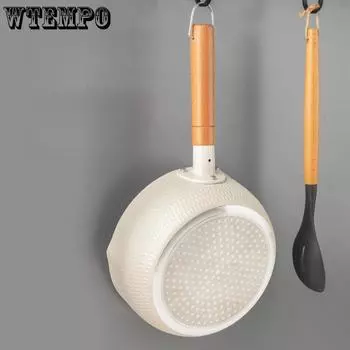 Maifan Shixue Flat Pot Antistick Pot Бытовая лапша Маленькая кастрюля Супница Молоковарка Индукционная плита Открытое пламя Универсальная 18cm чёрный