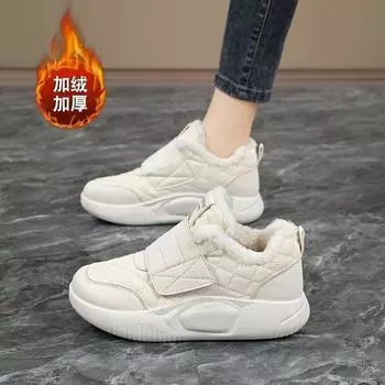 Maillard new sports shoes women s winter snow boots Velcro maternity velvet cotton shoes large size 41 a 43 35 белый