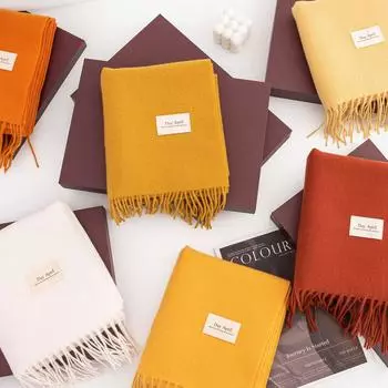 Maillard однотонный шарф женский высококачественный зимний теплый шарф шаль 200*40cm