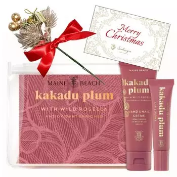 MAINE BEACH Essential Duo Pack Крем для рук Бальзам для губ Набор обертываний Слива Какаду Слива Какаду Авторизованный дилер в стране Рождество и