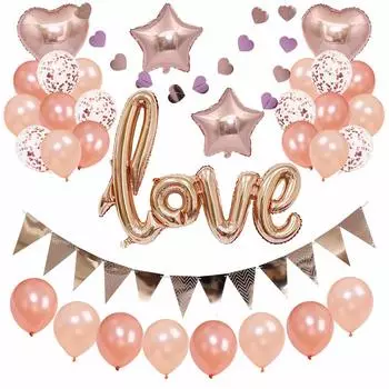 Mainiusi Украшение на день рождения Воздушный шар из розового золота Свадебный воздушный шар с сердечком для вечеринки Украшение на день рождения Свадьба Годовщина Предложение Празднование Стильный