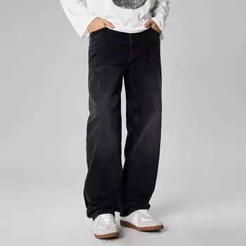 Mainstream Retro Loose Straight Casual Men s Jeans Classic Style 28 чёрный