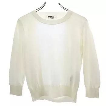 Maison Margiela сделано в Италии рукав 7 минут Открытая спина Разрез Белый Женский Б/У