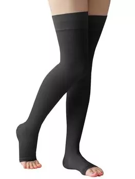 Maison Peony Compression Long Silk Open No Pregnant Knee For 1 Above the Made in Japan Moisturizing Sheet [Maison Peony] Socks, Type, Blend, Toe,