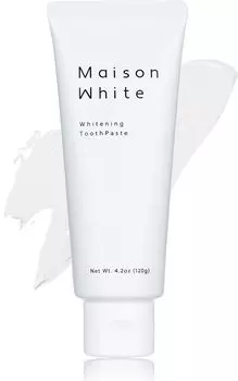 Maison White Зубная паста отбеливающая гипоаллергенная 120 г Паста для дома Уход за неприятным дыханием Самые крепкие белые зубы Квази-лекарство