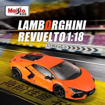 Maisto 1:18 Lamborghini Revuelto Sports Car Static Die Cast Vehicles Collectible Model Car Toys оранжевый