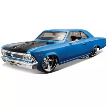 Maisto Chevrolet Chevelle SS 396 1966 Blue Custom Classic Muscle Mini Car Diecast Car Complete Product 31333 1/24 синий