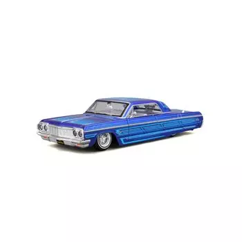 Maisto Chevrolet Impala 1964 Blue Custom Low Rider Mini Car Diecast Car Complete Product 32547 1/26