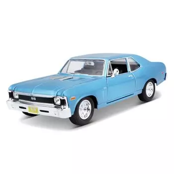 Maisto Chevrolet Nova SS Coupe 1970 Blue Mini Car Diecast Car Complete Product 31262 BU 1/24 синий