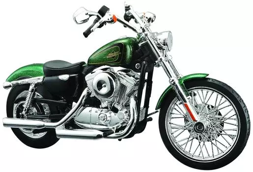 Maisto Completed Bike 2012 XL 1200V Seventy Two Green 1/12 Harley-Davidson зелёный