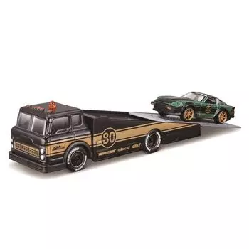 Maisto Design Elite Transport Series Lamp Truck 1983 Datsun 280zx Mini Car Diecast Car Complete Product 11550 1/64 / Зеленый/черный Зеленый/черный