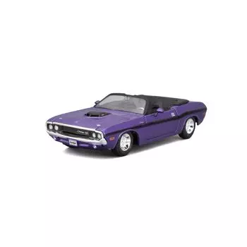 Maisto Dodge Challenger 1970 Convertible Purple Mini Car Diecast Car Finished Product 31264 1/24