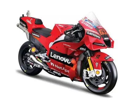 Maisto Ducati Lenovo Racing Ducati Desmosedici GP Francesco Bagnaia Чемпион мира MotoGP 2022 года, мини-автомобиль, литой под давлением автомобиль, готовый продукт 32229 1/6 #63