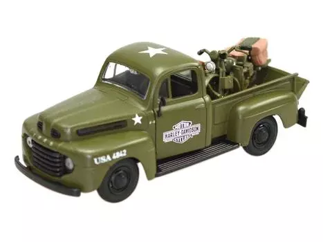 Maisto HD Custom Ford Pickup Flat Head 124 Harley-Davidson F-1 + (армия) 200-152