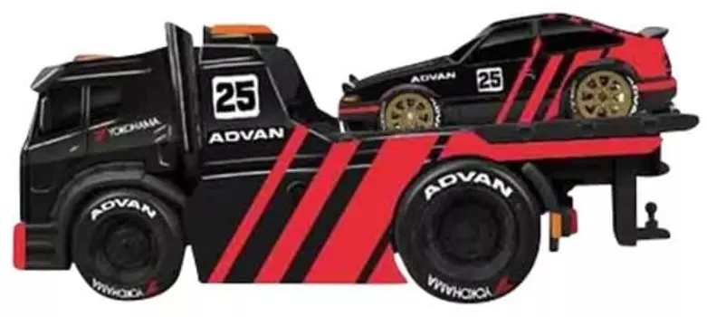 Maisto JDM Flatbed Toyota Sprinter Trueno Готовый продукт 1/64 /1983 (АЕ86) Черный Красный