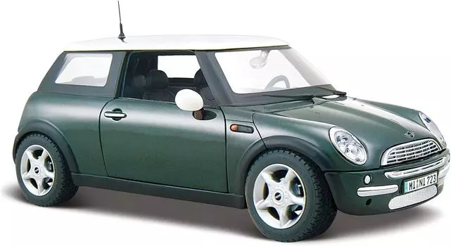 Maisto Mini Cooper Hard Green 31219 Масштабная литая модель игрушечной машинки сверху, - 1/24 зелёный