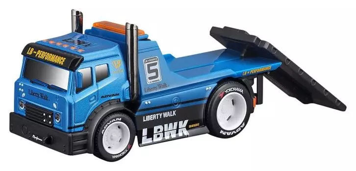 Maisto Muscle Machines Series JDM Liberty Walk Flatbed R34 Blue Готовый продукт MS11546BL 1/64