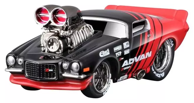Maisto Muscle Machines Series MM 1971 Chevrolet Camaro Готовый продукт MS15554BKR 1/64 Черный/Красный