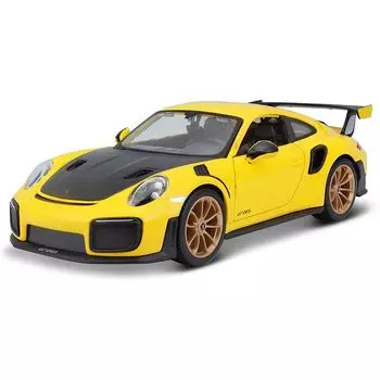 Maisto Porsche 911 GT2 RS Maisto 2018 Porsche 911 GT2 RS гоночный спортивный автомобиль литой автомобиль литая модель мини-машина 1/24 жёлтый