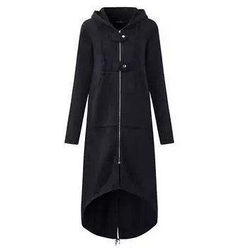 MAITA 5 цветов модная куртка на молнии пальто свитер толстовки длинное теплое пальто длинная куртка ветровка S вино красного