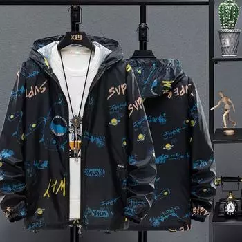 MAITA Тонкая дышащая быстросохнущая куртка Куртка с защитой от ультрафиолета S-7XL 4XL прохладный черный