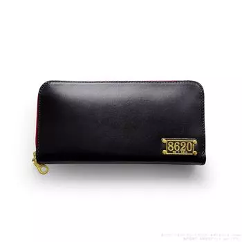 Maitetsu Hachiroku round zipper genuine leather wallet