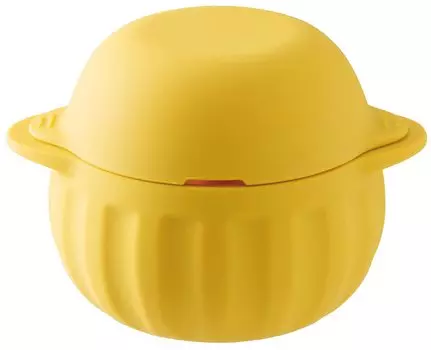 Maitre Francais Microwave Cooker Silicone Steamer Soup Bowl 600ml Yellow Silicone with Lid 840-YL жёлтый