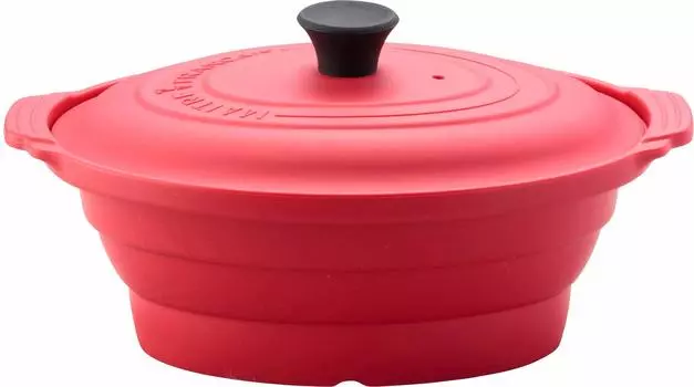 Maitre Francais Silicone Steamer Microwave M Red Oval Grand 881-M/RD