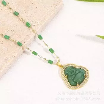 Maitreya Buddha Necklace Retro Court Ethnic Style National Tide Men S And Women S Accessories