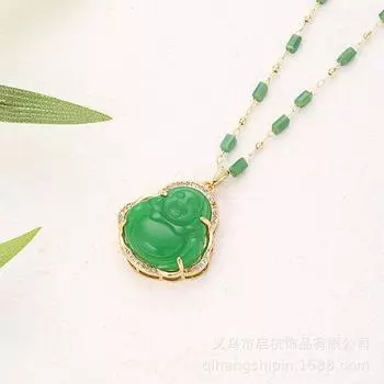 Maitreya Buddha Necklace Retro Ethnic Style Hip Hop Atmosphere Men S And Women S Accessories