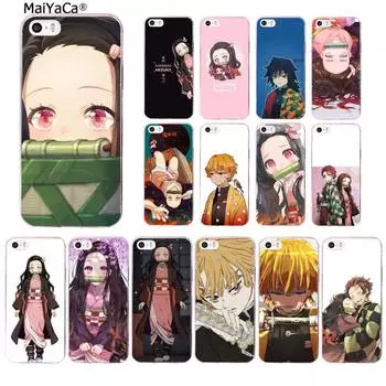 MaiYaCa Anime Demon slayer Kamado Nezuko girl Phone Cover for iphone 13 SE 2020 11 pro XS MAX 8 7 6 6S Plus X 5 5S SE XR case iphone 6 6s