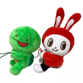 Maizen Sisters Guraburarin Plush Toy Set of Zenichi and Official Merchandise 2, Approx. 11cm, Mikey,