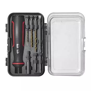 Maizhe USB перезаряжаемая электрическая отвертка 3,6 В со светодиодной подсветкой, беспроводные мини-электроинструменты, многоцелевые для домашнего использования «сделай сам» чёрный