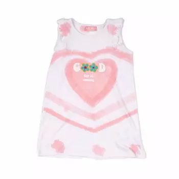 Майка в форме сердца в стиле хиппи с вышивкой Детский NAF NAF 12 ans белый