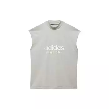 Майка Adidas Originals Trefoil Basketball Chapter 1 Series с буквенным логотипом, топы унисекс, металлик-серый IA3445 L