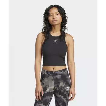 Майка ADIDAS в рубчик, черная IW5736 XS