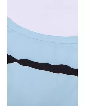 Майка Azura Exchange с полосатым принтом и V-образным вырезом 5X серый