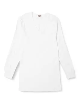 Майка BVD Теплая подкладка из хлопка с начесом Защита от холода V Длинный рукав Белый LL [BVD] 100% Футболка мужская