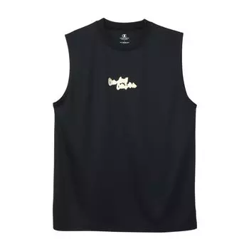 Майка Champion Tank Crew Quick Высокоантибактериальная и Защищающая от запаха Графическая Без рукавов Черный x Золотой Топ, Шея, Сушка, Дышащий, Устойчивый, Принт, Футболка,