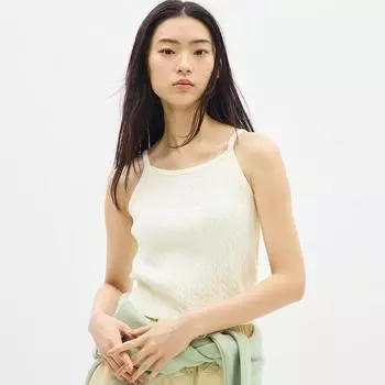 Майка GU by Uniqlo косой вязки Q+E