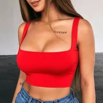 Майка надевается наружу и сочетается с сексуальным женским бюстгальтером с запахом и небольшими подтяжками в качестве основы. S синий