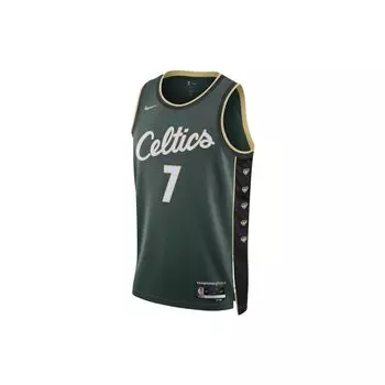 Майка Nike NBA Dri-Fit City Edition, фанатская версия, сезон 2022–23, топы унисекс Boston Celtics #7 Jaylen Brown, темно-зеленые DO9586-331 L