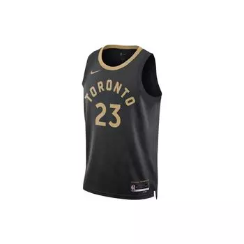 Майка Nike NBA Quick-Dry Printed City Edition, SW Fan Version, сезон 2022–2023 гг., Raptors, Vanvleet No. 23 топа унисекс, черные DO9611-010 XL