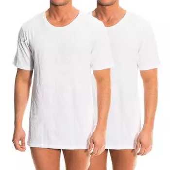 Комплект из 2 маек с короткими рукавами 2S87902163 для мужчин S белый