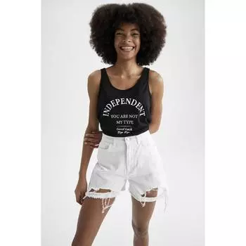 Майка с круглым вырезом и принтом Regular Fit